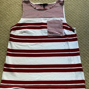 Banana Republic tank top. Size Small. Red and White. Excellent condition.
